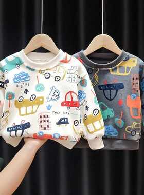 汽车钩机圆领套头内搭长袖洋气