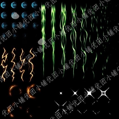 超值特惠2d/3d/U3d游戏特效贴图，696张，unity序列贴图包