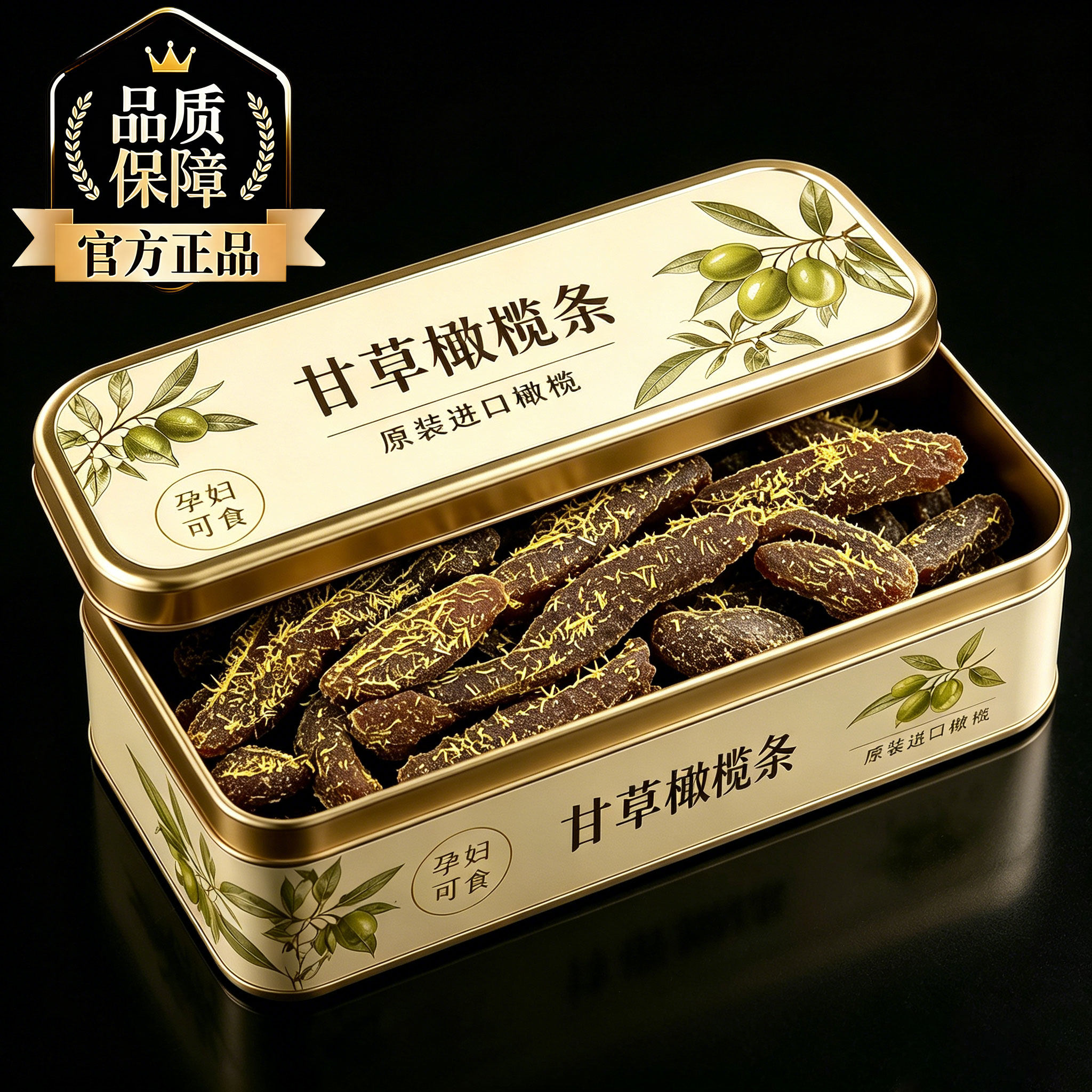潮汕九制无核0糖0添加甘草橄榄条图片