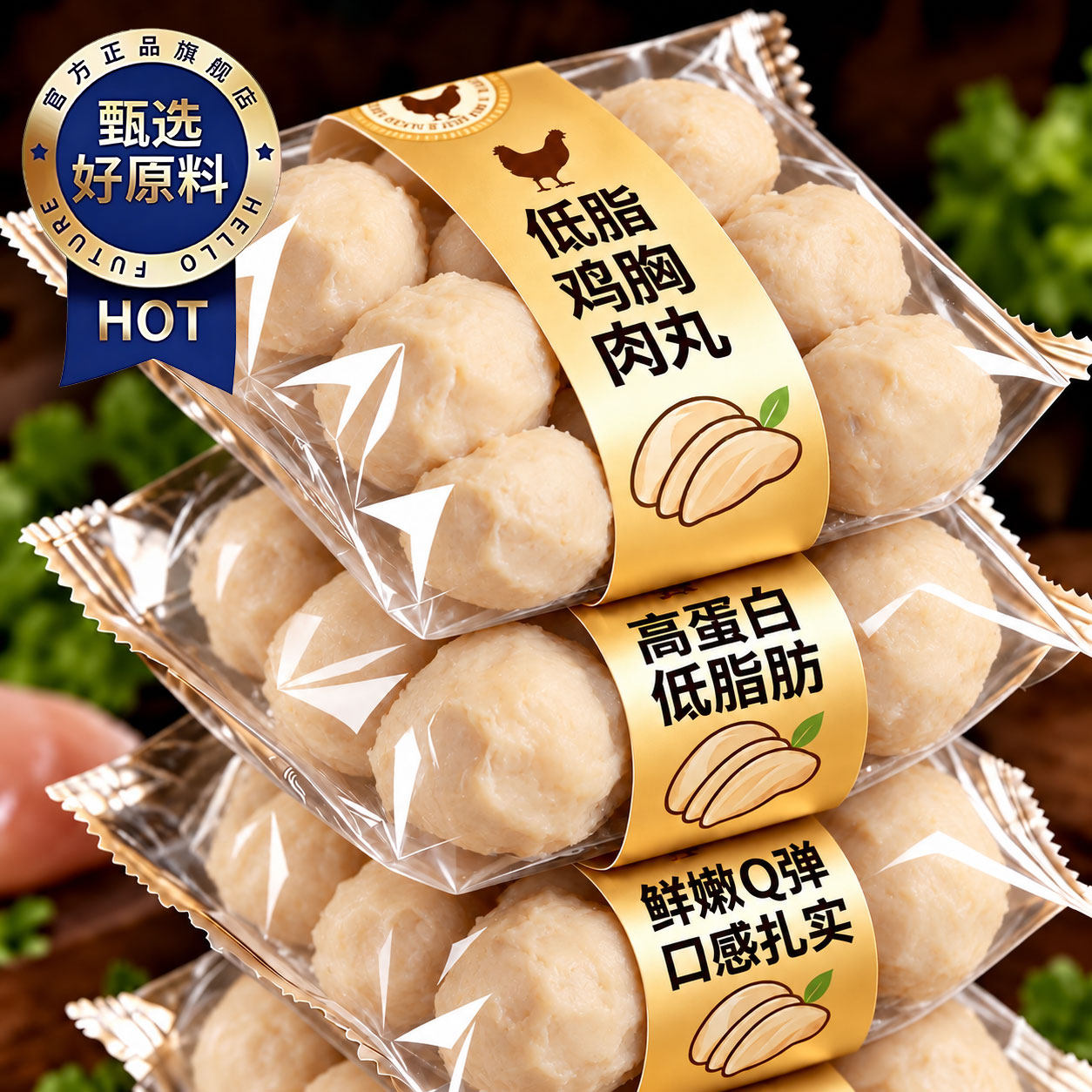 即食鸡胸肉丸健身代餐即食0脂肪鸡胸肉开袋即食正品官方旗舰店