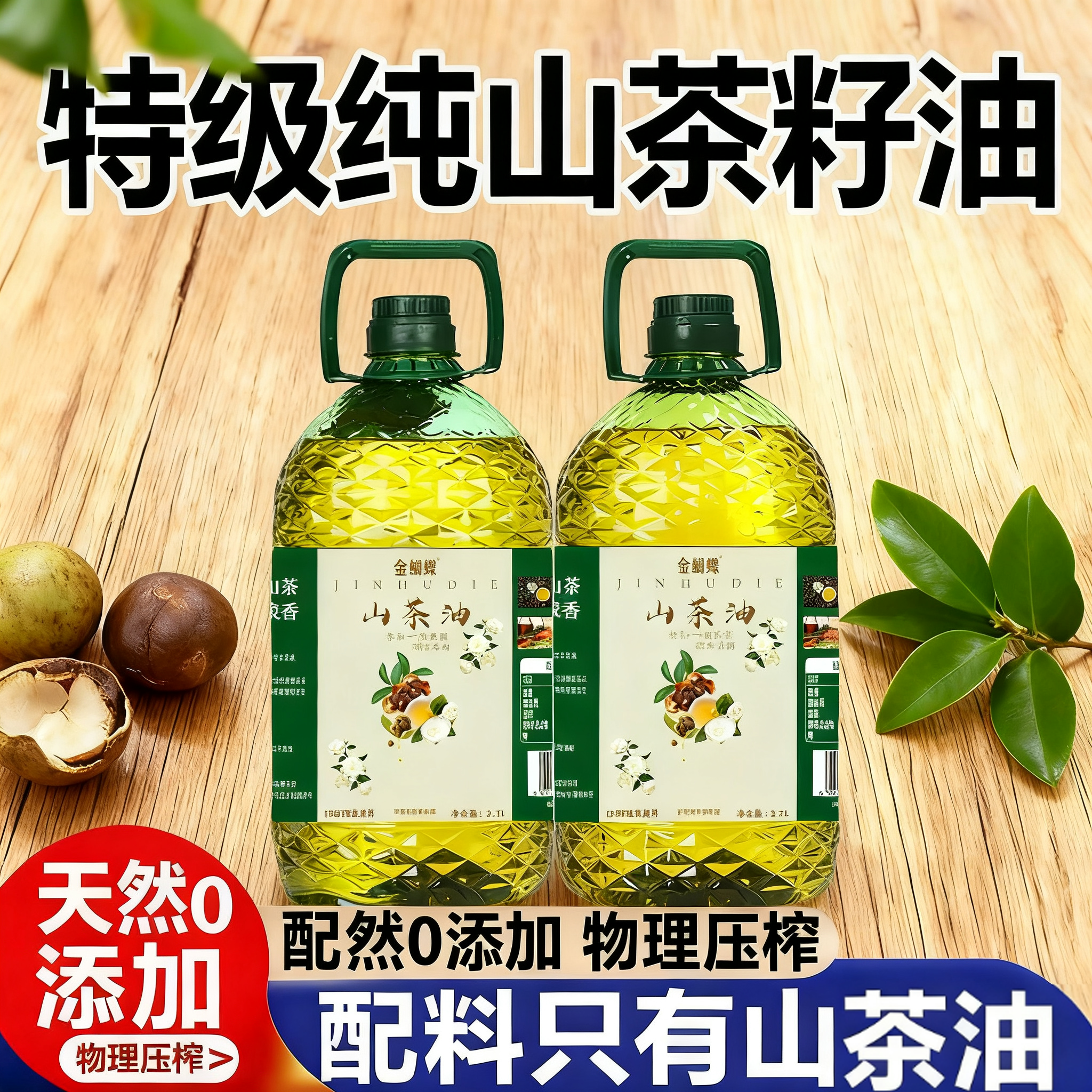 央妈推荐！天然压榨纯山茶油官方旗舰店正品婴儿专用有机食用油