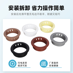 办公电脑桌穿线孔盖板书桌装饰圈开孔开洞圆孔盖桌面走线盒封口盖