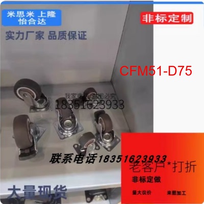 CFM51-D75低重心脚轮 容许载荷300kg 固定型/平底活动型