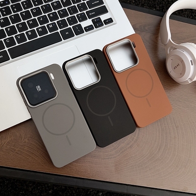 小米15素皮纹磁吸手机壳