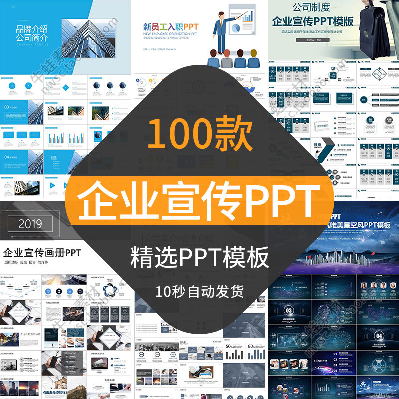 企业介绍宣传ppt模板商务公司形象画册图文排版动态幻灯片素材