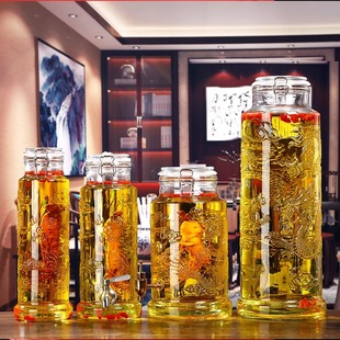 双龙卡扣泡酒瓶密封性好不漏酒可泡人参鹿鞭牛大力桑葚青梅杨梅瓶