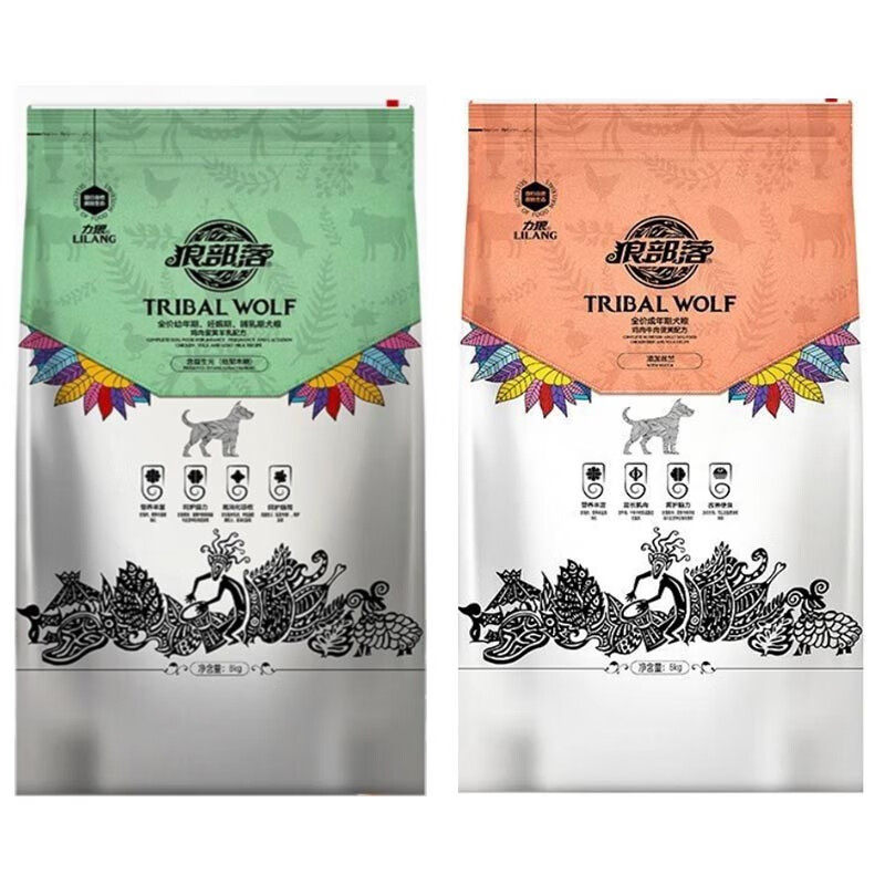 狼部落全价狗粮成犬/幼犬孕犬哺乳幼犬奶糕贵宾专用通用狗粮8kg
