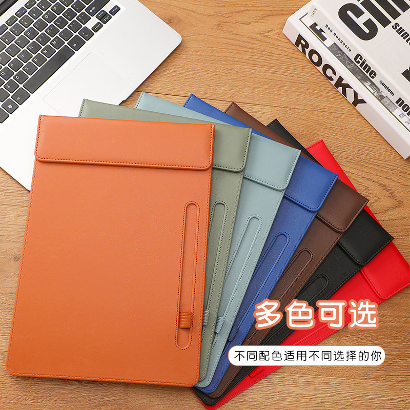 pu皮打字打logo办公板夹烫金烫银