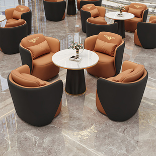 轻奢酒店大堂沙发椅商务休息区接待卡座样品屋展示中心部会客洽谈