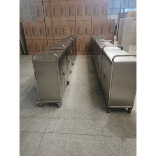 304加厚不銹鋼工具車上翻蓋帶鎖儲(chǔ)物柜雙開門工業(yè)箱子收納柜定