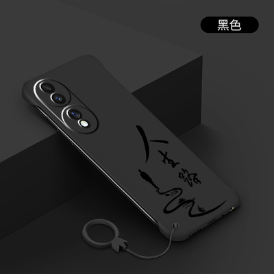 适用荣耀80Pro手机壳5g新款荣耀80无边框纯色高级感人生路荣耀80se超薄保护套荣耀80GT四角防摔散热硬壳男女