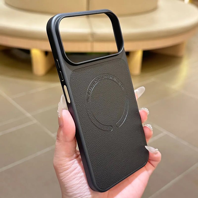 适用华为nova15ultra手机壳新款nova15荔枝纹LOGO磁吸高级感ins风电镀防指纹防摔全包nova15pro简约女款