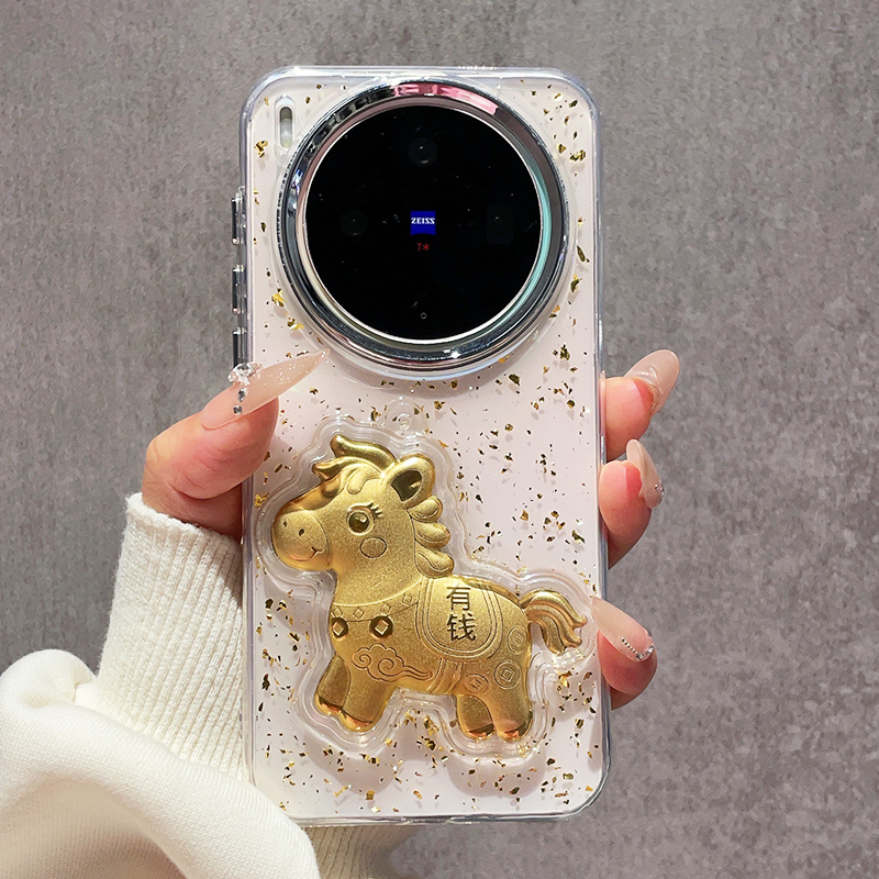 新年款马上有钱适用vivoX300手机壳X200Pro马年硅胶套X100S透明X90防摔Y500立体滴胶Y300喜庆创意Y200女Y100