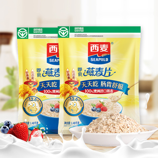 纯燕麦片1480g高蛋白质0添加蔗糖即食谷物速食冲饮营养品早餐