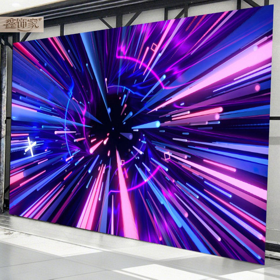 科技感发光护墙板k房闪光背景墙