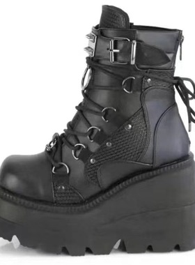 大码43朋克厚底马丁靴punk women platform boots martin boots