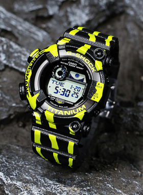 卡西欧G-SHOCK手表男蛙人西瓜皮箭毒蛙太阳能运动潜水GW-8200TPF