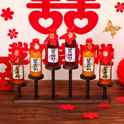 婚庆摆台喜酒果酒甜品实木展示架