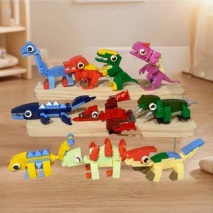 高积木2025新款 玩具拼图 3到6岁8岁以上男孩恐龙积木乐趣拼装