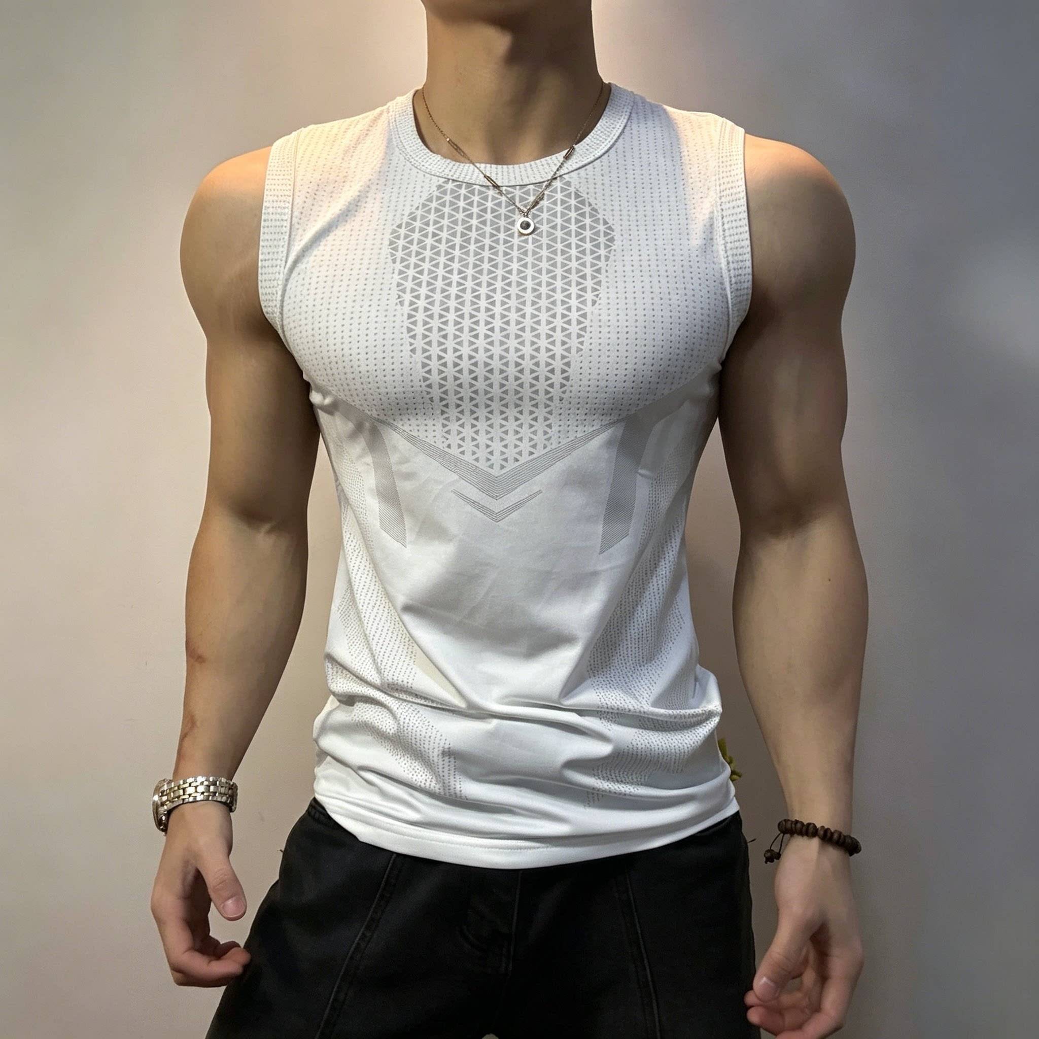 夏季冰丝透气男士速干背心|美式