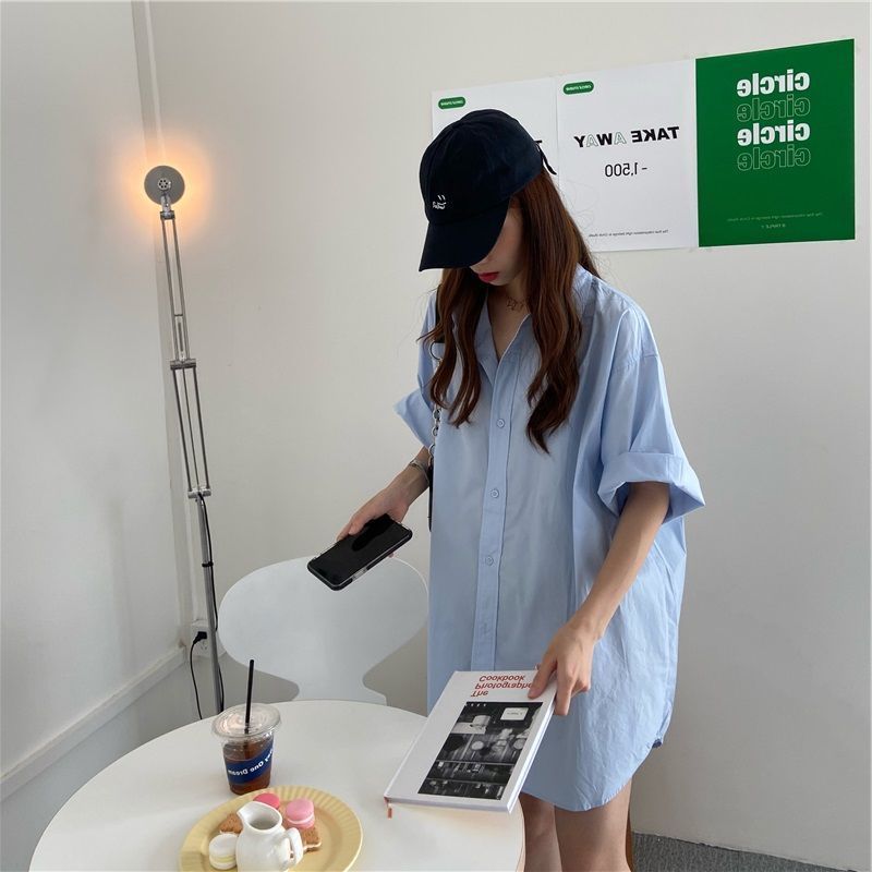 韩版宽松衬衫领大码胖mm3