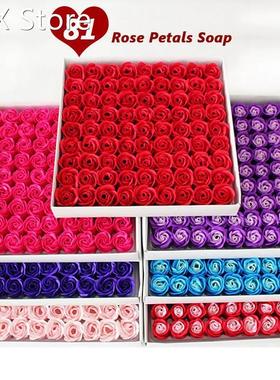 81 Pcs Soap Roses Artificial Dried Flowers Heads Rose Bouque