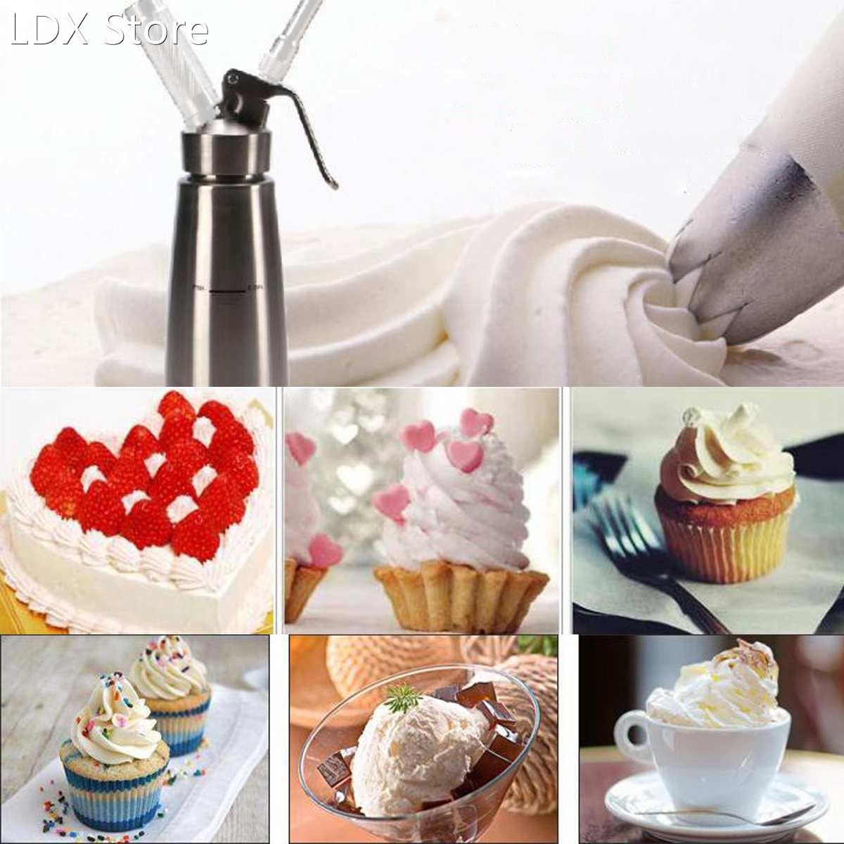 1L Professional Aluminum Whipped Cream Dispenser Gourmet Whi