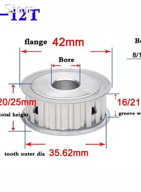 1Pcs 12 Tooth To 16 Tooth Timing Belt Pulley L Type Synchron