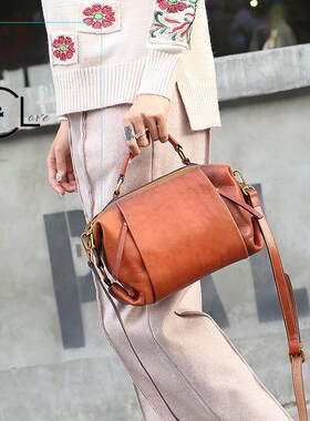 Women Bag 2020 Genuine Leather Cowhide Retro Chinese Style
