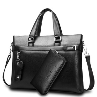 Promotions New Fashion Bag Men Briefcase PU Leather Men Bag