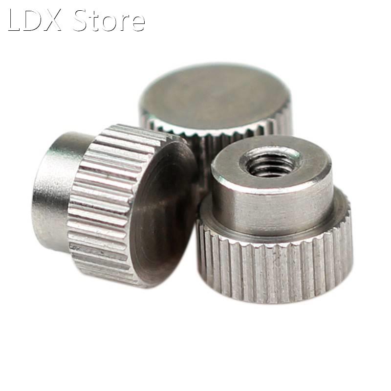 10PCS M3 M4 Knurled Thumb Screws Nuts 303 Stainless Steel Bl