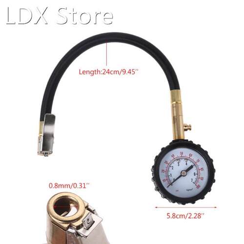 Tire Deflator 0-100psi - Glows in Dark, Bonus: Valve Caps, V