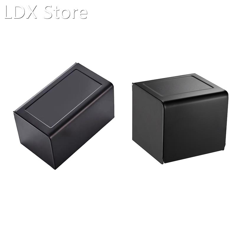 Matte Black Toilet Paper Holder Wall Mounted Tissue Box Bath