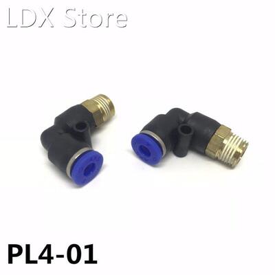10Pcs PL4-01 En Forme de L Raccord Pneumatique Rapide Free S
