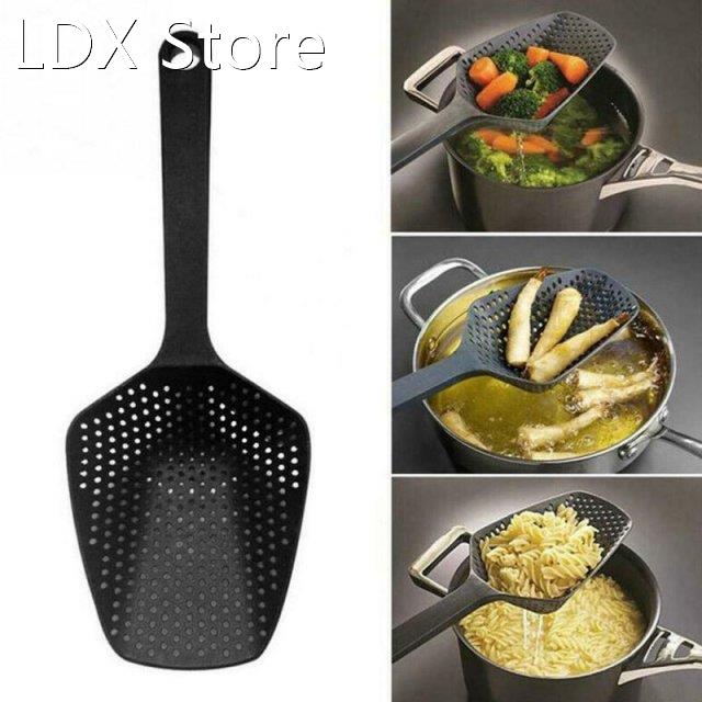 1PC Filter Cooking Shovel Vegetable Strainer Scoop Nylon Spo