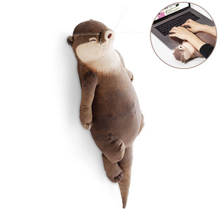40cm Cute Otter Stuffed Down Cotton Pencil Case Wrist Pad Pi