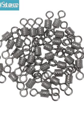50Pcs 2#4#6#8#10#12# Heavy Duty Ball Fishing Rolling Swivel