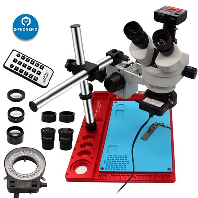 PHONEFIX 3.5X-90X Trinocular Stereo Microscope 21MP HDMI Vid