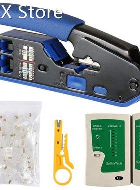 Network Cable Tester RJ45 Crimp Tool Kit CAT5 CAT5E CAT6 Cri