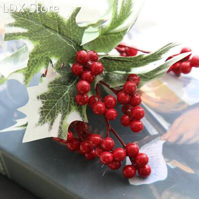 1PC Bouquet Artificial Flowers Auspicious Christmas Fruits R