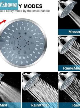 4 Inch 5 Modes Bath Shower Head High Pressure Adjustable Sho