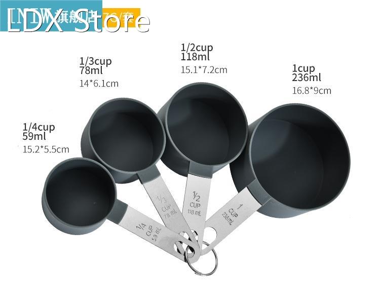 4/8/10Pcs Stainless Steel Measuring Cups and Spoons Set Delu