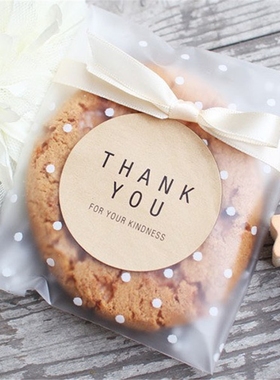 100pcs/lot Translucent dots Plastic cookie packaging bags
