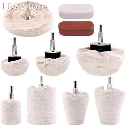 10Pcs Buffing Polishing Wheels with Polishing Compounds Kit,