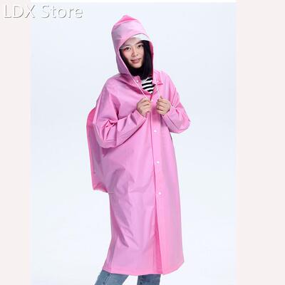 Waterproof Rain Poncho Coat Adult Clear Transparent Camping