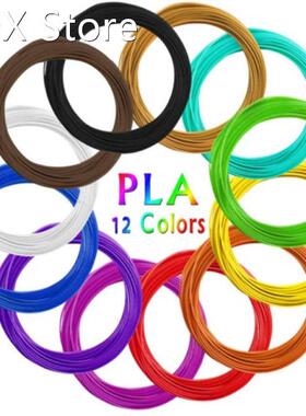 12 Rolls PLA Filament For 3D Pen Filament 3 Meter Diameter 1