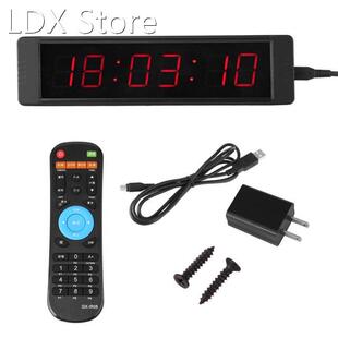 LED Remote Wall Clock Stopwatch Interval Timer Prescise Elec