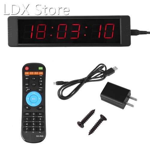 LED Remote Wall Clock Stopwatch Interval Timer Prescise Elec