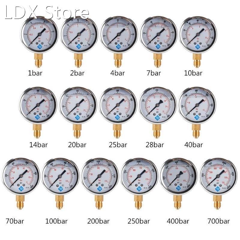 1/4 BSP Pressure Compound Vacuum Gauge Glycerine Filled Gaug