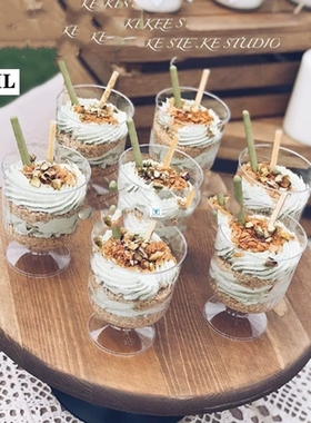 new 40PCS 140ml Mousse Dessert cup Wine glass Plastic Cake